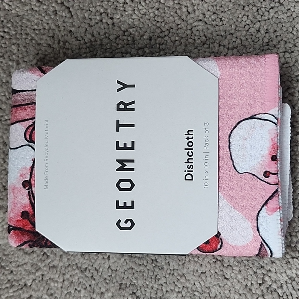 Geometry Set of Three Dishcloth Set